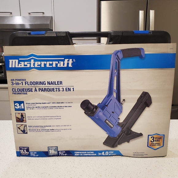 MASTERCRAFT Air powered 3 in 1 flooring Nailer BNIB - Picture 1 of 2